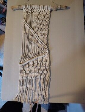 Handmade Macramé Wall Hanging in Natural Cream